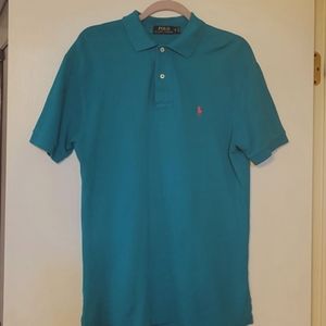 Polo shirt by Ralph Lauren turquoise size Small.